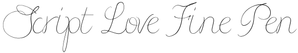 Script Love Fine Pen Font