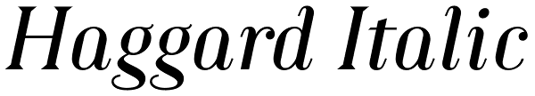 Haggard Italic Font