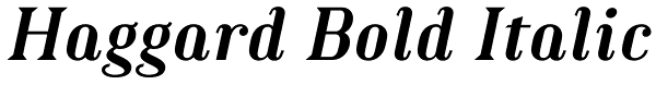 Haggard Bold Italic Font