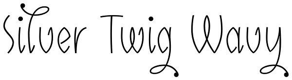 Silver Twig Wavy Font