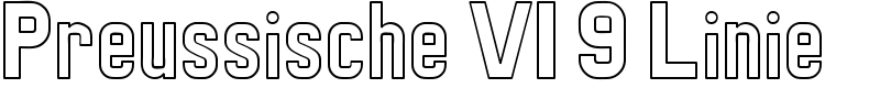 Preussische VI 9 Linie Font