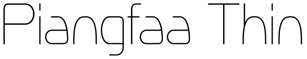 Piangfaa Thin Font