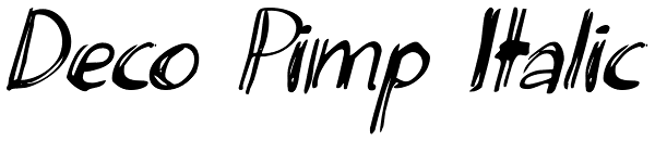 Deco Pimp Italic Font