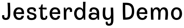 Jesterday Demo Font