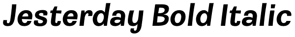 Jesterday Bold Italic Font