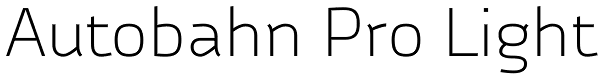 Autobahn Pro Light Font