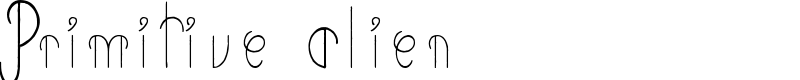 Primitive Alien Font