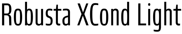 Robusta XCond Light  Font