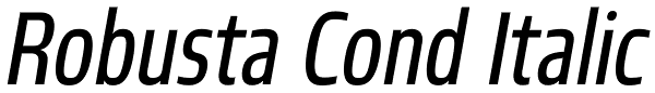 Robusta Cond Italic Font