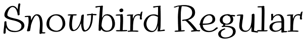 Snowbird Regular Font