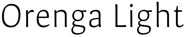 Orenga Light Font