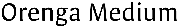 Orenga Medium Font