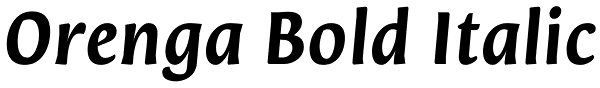 Orenga Bold Italic Font