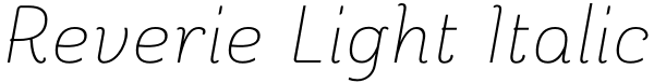 Reverie Light Italic Font