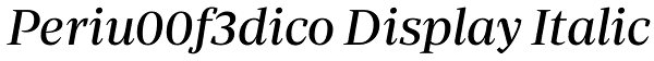 Periu00f3dico Display Italic Font