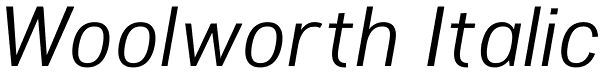 Woolworth Italic Font