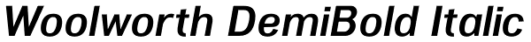 Woolworth DemiBold Italic Font