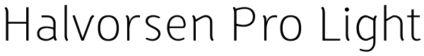 Halvorsen Pro Light Font