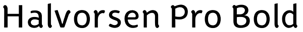 Halvorsen Pro Bold Font