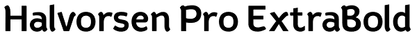 Halvorsen Pro ExtraBold Font