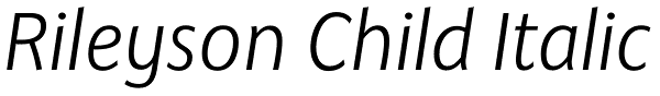 Rileyson Child Italic Font