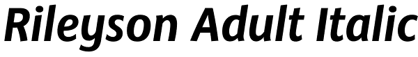 Rileyson Adult Italic Font