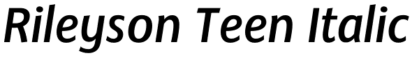 Rileyson Teen Italic Font