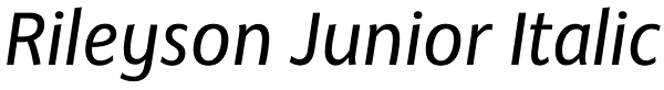 Rileyson Junior Italic Font