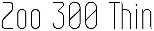 Zoo 300 Thin Font