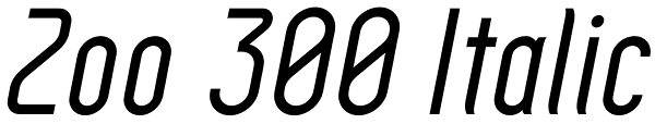 Zoo 300 Italic Font