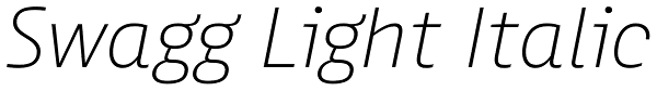 Swagg Light Italic Font