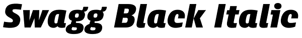 Swagg Black Italic Font