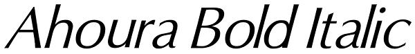 Ahoura Bold Italic Font