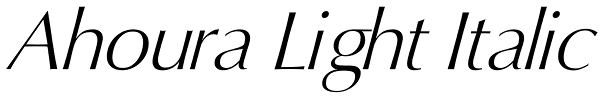 Ahoura Light Italic Font