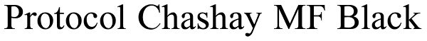 Protocol Chashay MF Black Font