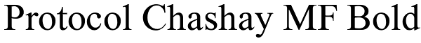 Protocol Chashay MF Bold Font