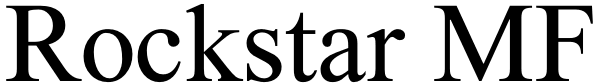 Rockstar MF Font