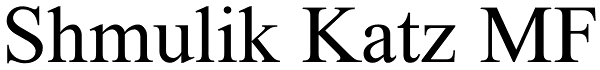 Shmulik Katz MF Font