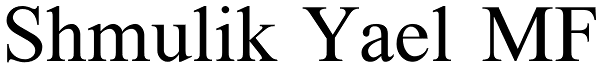 Shmulik Yael MF Font