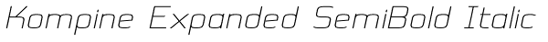 Kompine Expanded SemiBold Italic Font