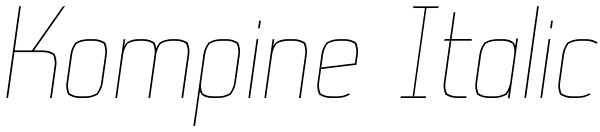 Kompine Italic Font