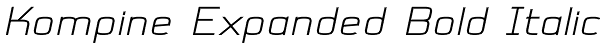 Kompine Expanded Bold Italic Font