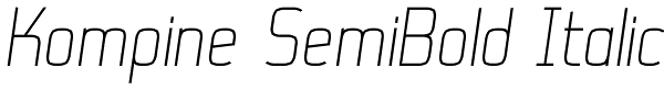 Kompine SemiBold Italic Font