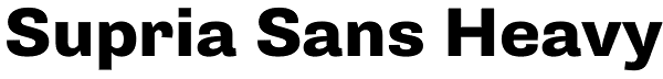 Supria Sans Heavy Font