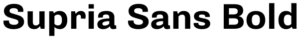 Supria Sans Bold Font