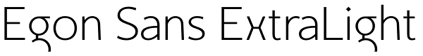 Egon Sans ExtraLight Font