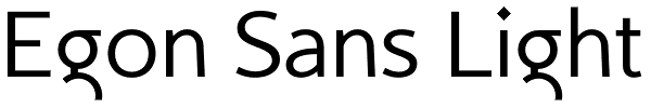 Egon Sans Light Font