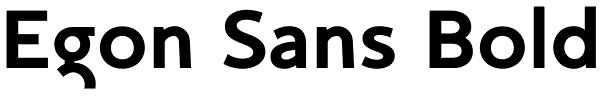 Egon Sans Bold Font