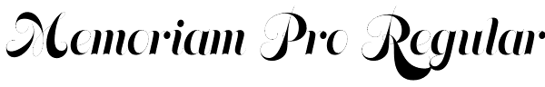 Memoriam Pro Regular Font