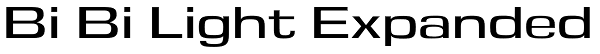 Bi Bi Light Expanded Font